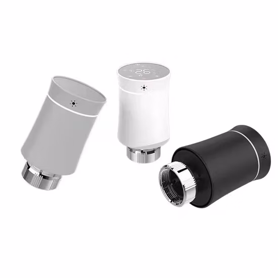 Válvula de radiador inteligente Tuya Zigbee, válvula termostática inteligente para calefacción de agua, tipo batería Trv