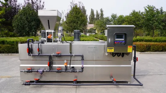 Sistema de dosificación altamente automático con dosificación, mezcla, transporte y control Kpl para plantas de tratamiento de aguas residuales industriales